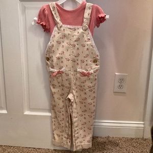 Floral Little Lass Overall set 24M